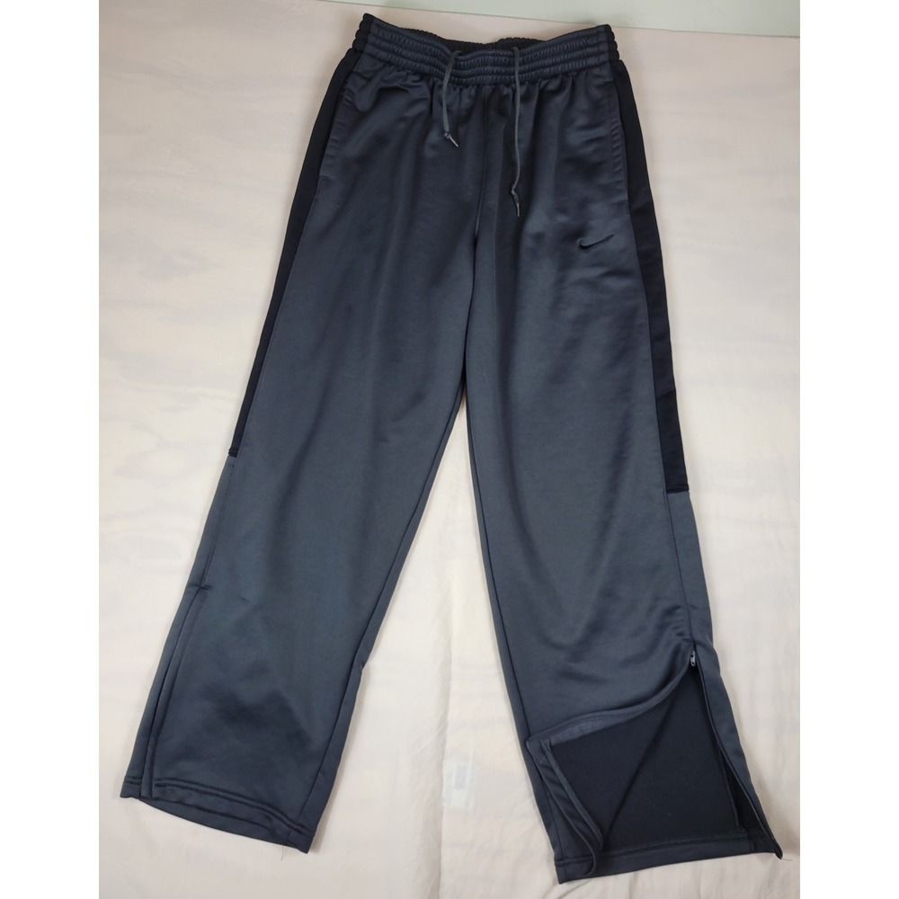 Nike Dri-FIT Mens XL Gray Black Training Pants Ankle Zip Athletic 512915-061